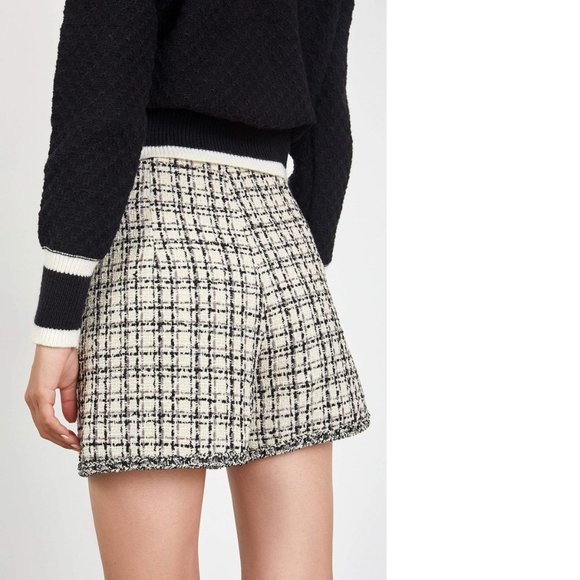 J.ING Raelee Beige Check Shorts - Picture 3 of 8